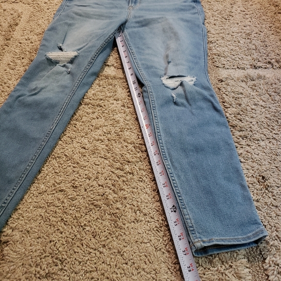 Old Navy Rock Star Extra High-Rise Super Skinny Distressed Jeans Medium Wash - Picture 7 of 10